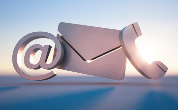 3D communication symbols - Contact Info Symbols